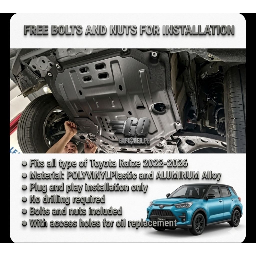 Toyota RAIZE Engine under cover 2022-2026 Fits for any variant / Engine ...