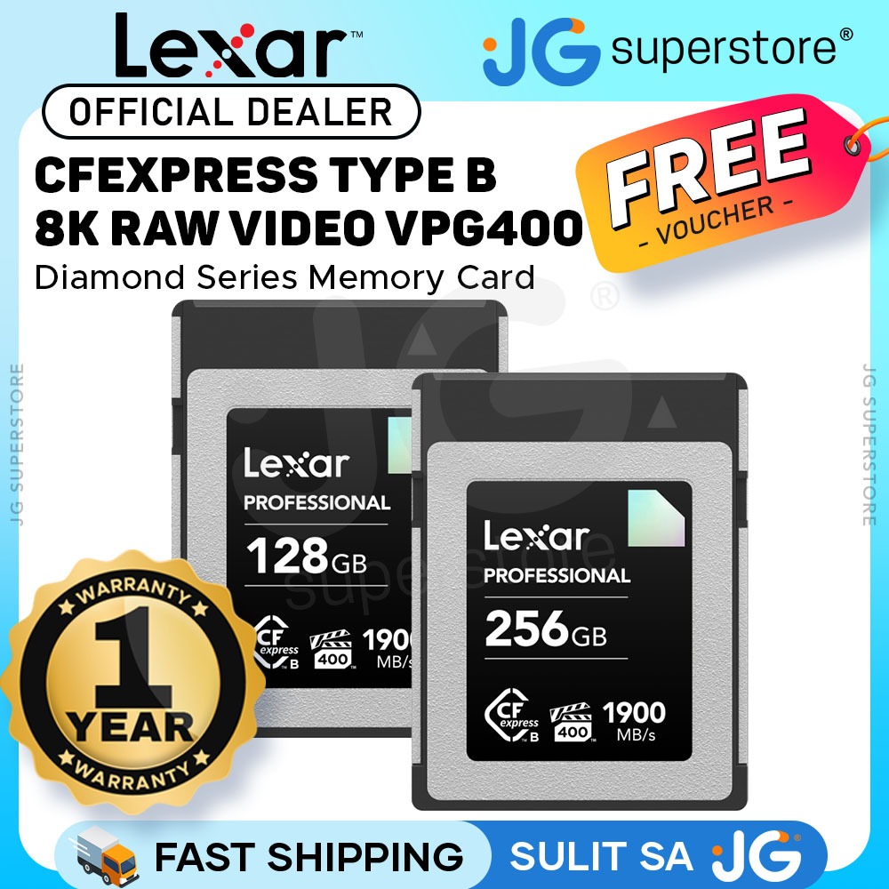 Lexar 256GB 128GB CFexpress Type B Diamond Memory Card VPG400 8K 4K 6K ...