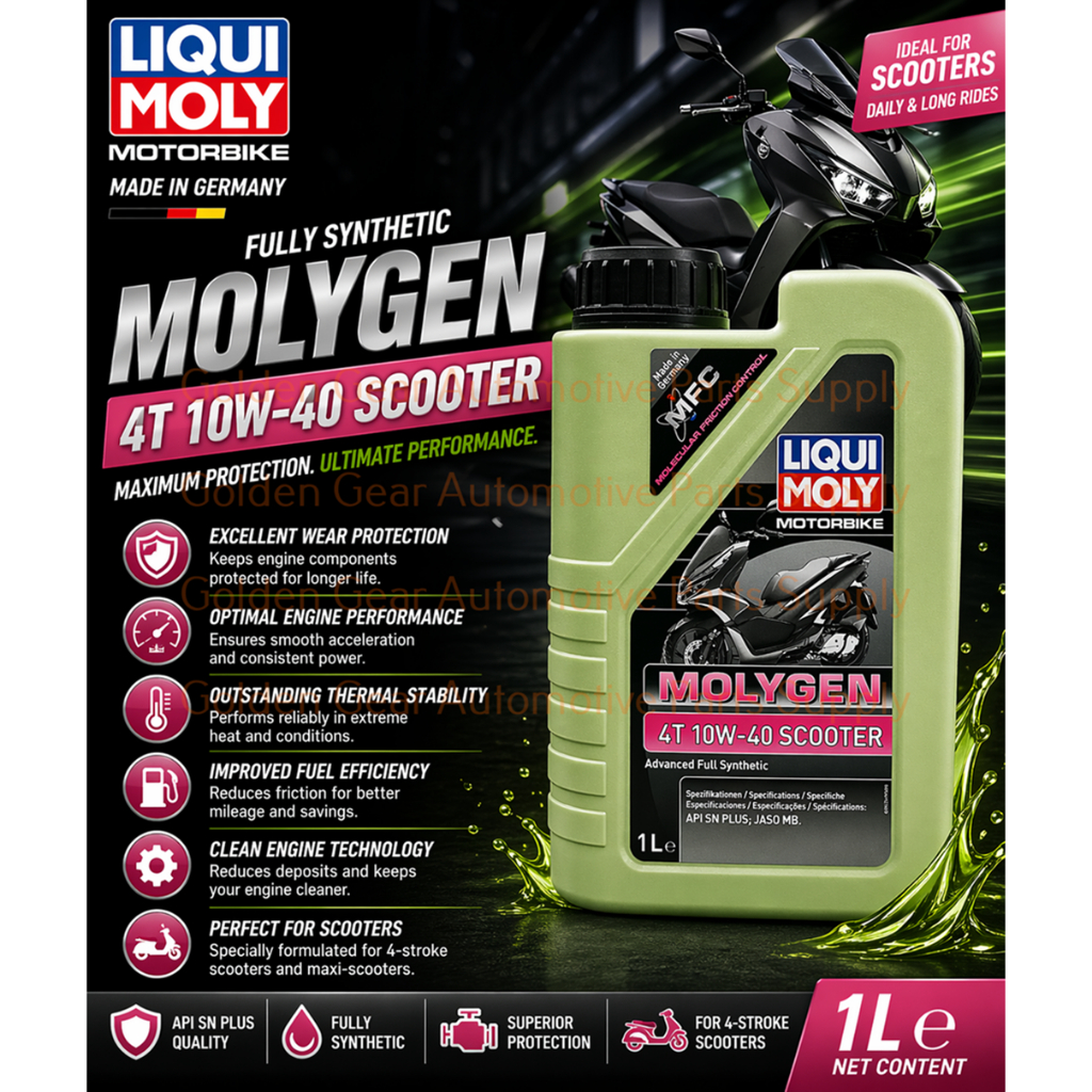Liqui Moly Molygen 4T 10W-40 Scooter 4-Stroke – Fully Synthetic Engine ...