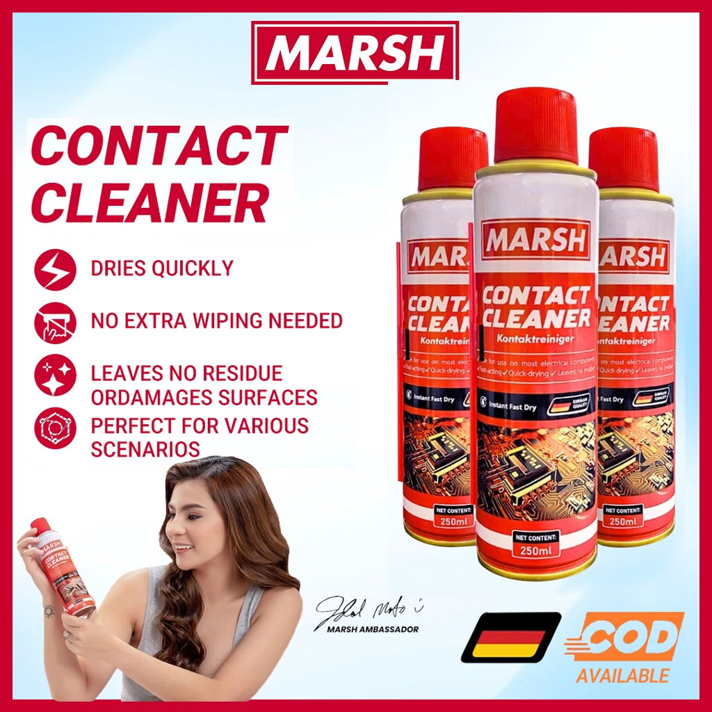 250ML Marsh Contact Cleaner Fast Dry Industrial Removes Dust Grease ...