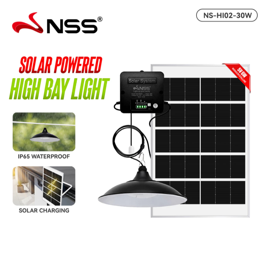 NSS Solar Light Waterproof High Bay Bright With Remote Control Solar ...