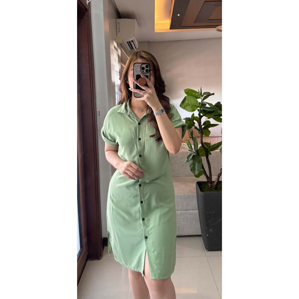 shopee green dress elegant green floral chiffon midi dress women vintage
