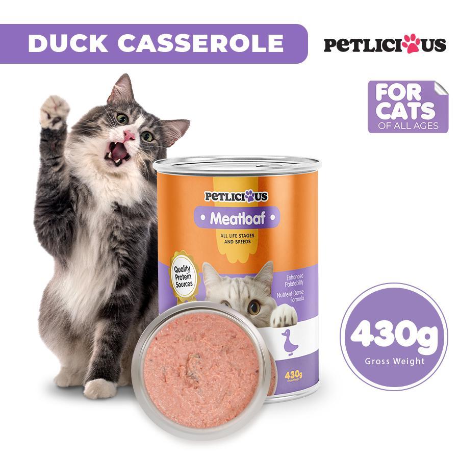 Petlicious Meat Loaf Adult Cat and kitten Wet Food Can Duck Casserole ...