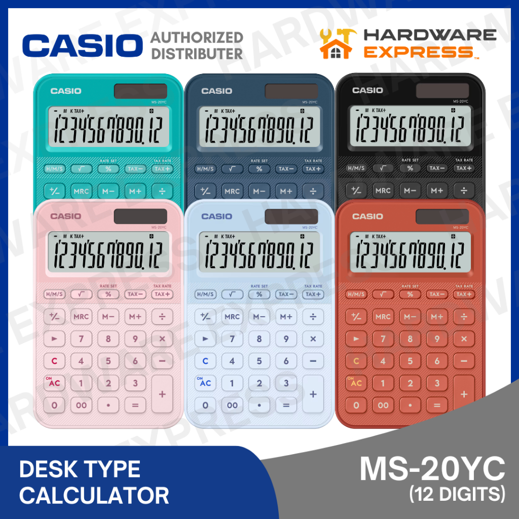 Casio MS-20YC Desk Type Calculator (Solar & Battery) | Shopee Philippines