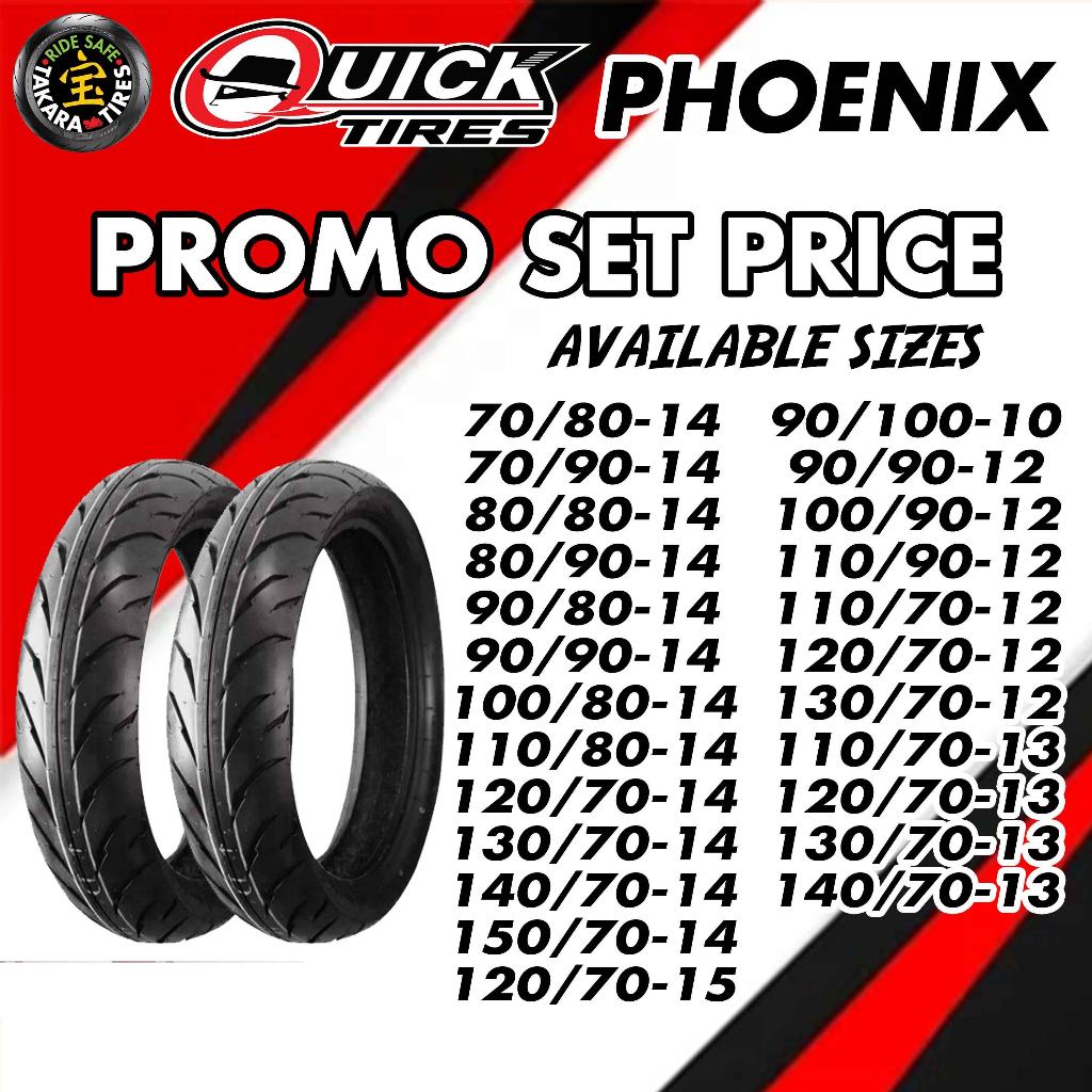 Quick Tire Phoenix 12 13 14 15 PROMO SET PRICE by TAKARA TIRES(Free ...