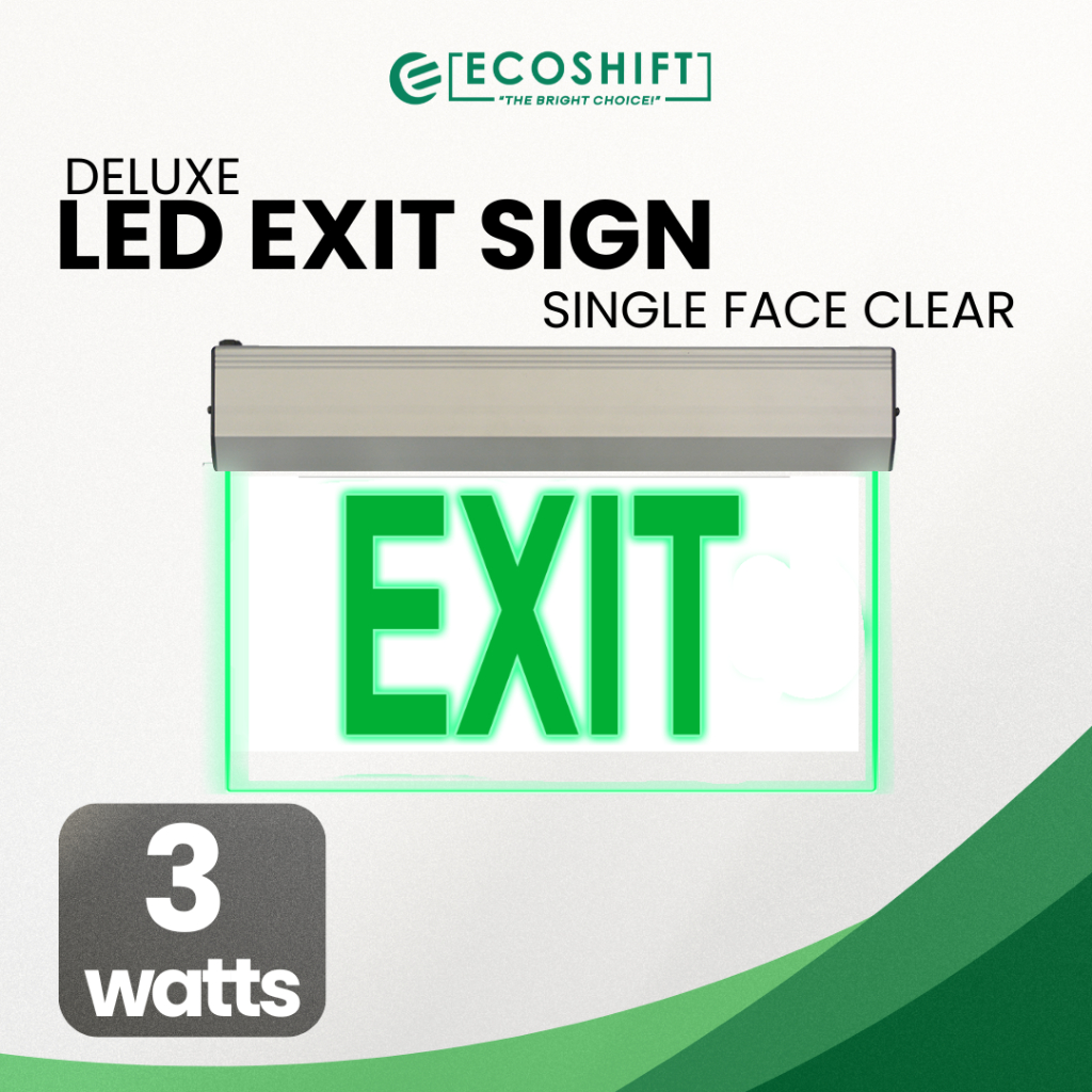 LED Exit Sign Single Face Deluxe | Shopee Philippines