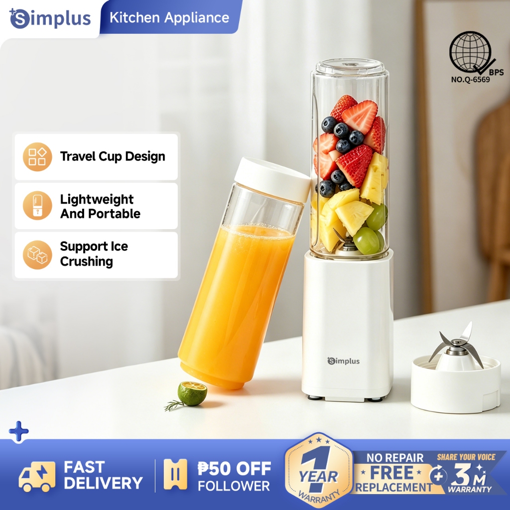 Simplus Portable Compact Juicer Blender with Travel Cup Design 150W ...