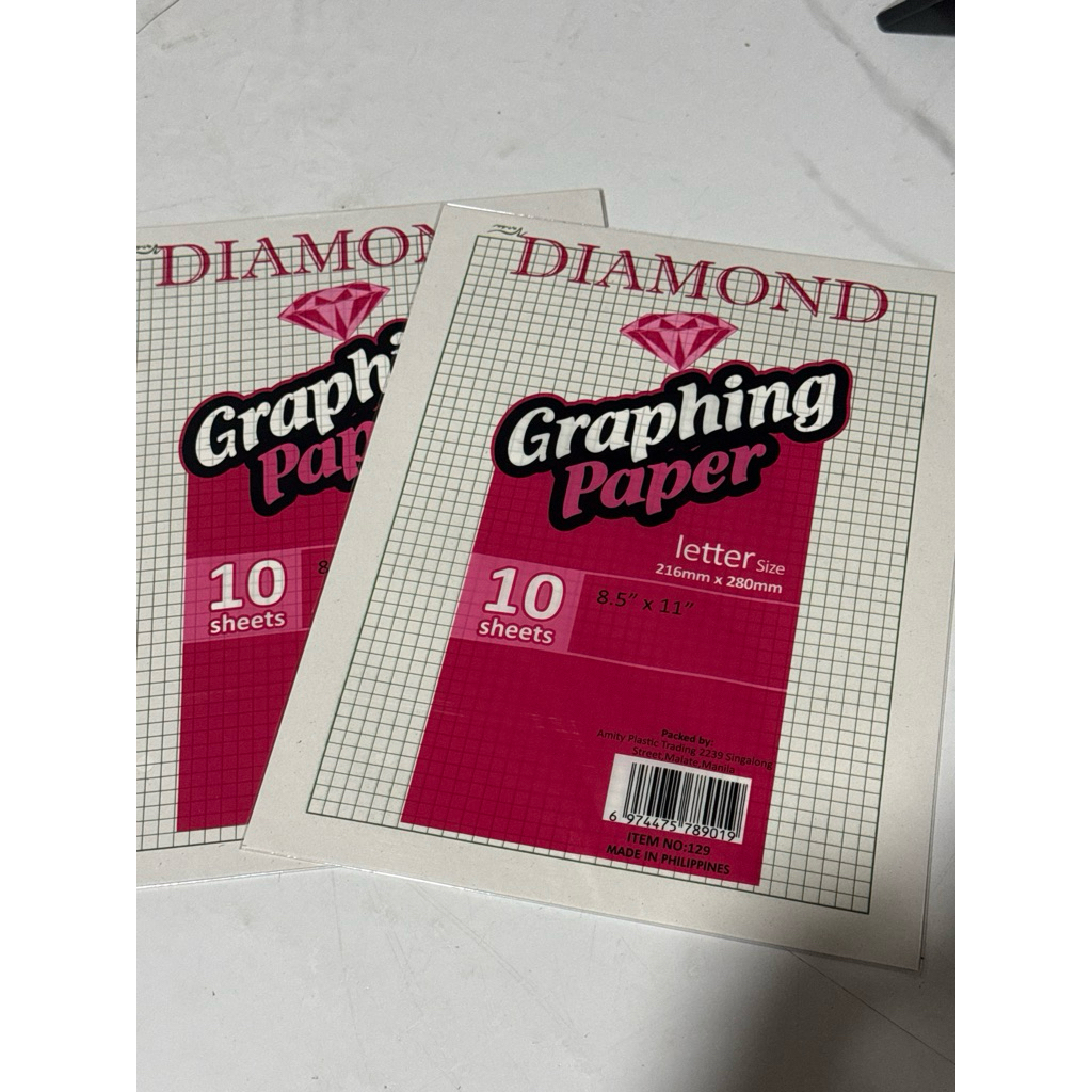 10 Sheets Diamond Graphing Paper Letter Size | Shopee Philippines