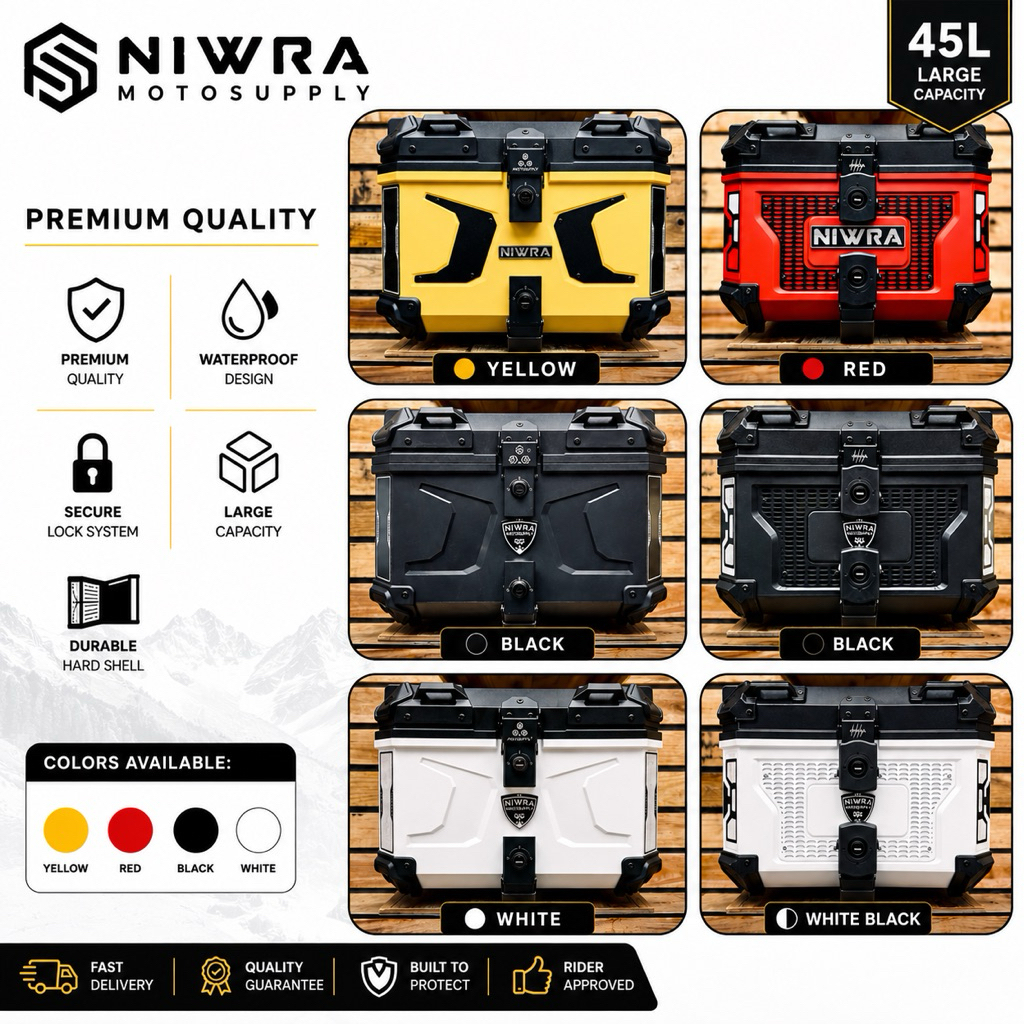 45L ABS Plastic Top Box | Shopee Philippines