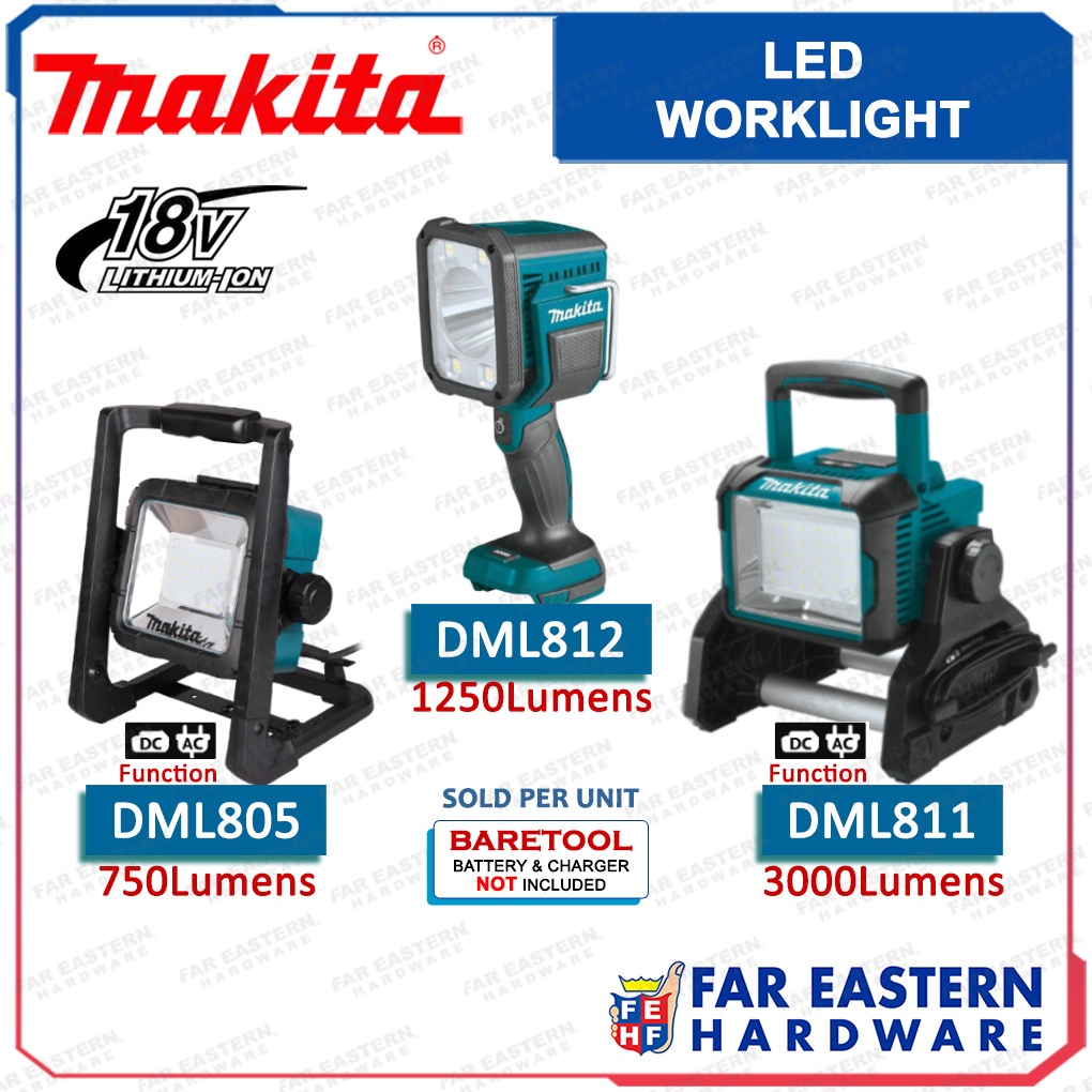 MAKITA DML805 | DML812 | DML811 Cordless LED Worklight 18V Lamp Work ...