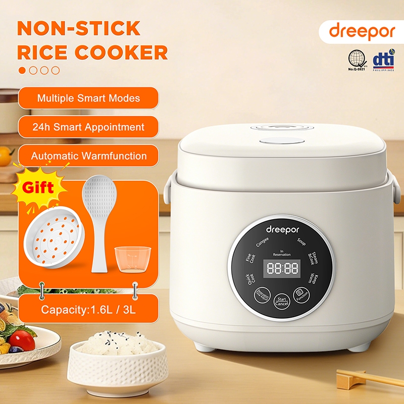 Dreepor Rice Cooker 1.6L/3L Smart Multi Function Rice Cooker Household ...
