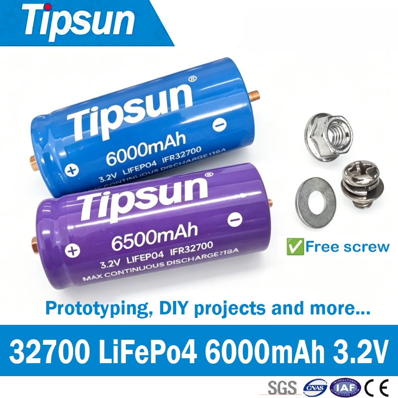 Tipsun battery 32650 / 32700 6000mAh - 6500mAh 3.2V LiFePo4 battery new ...