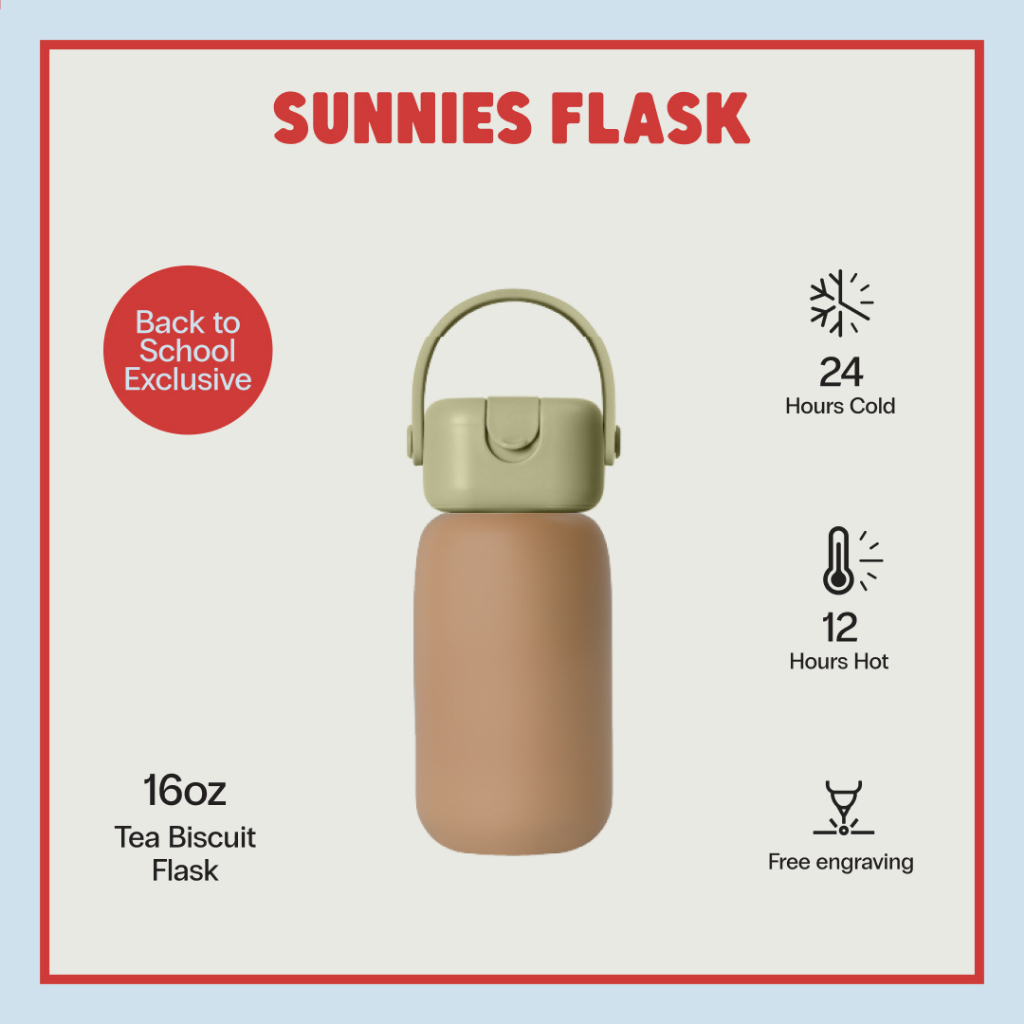 Sunnies Flask 16oz Robo Flask in Tea Biscuit (Ready-made Insulated ...