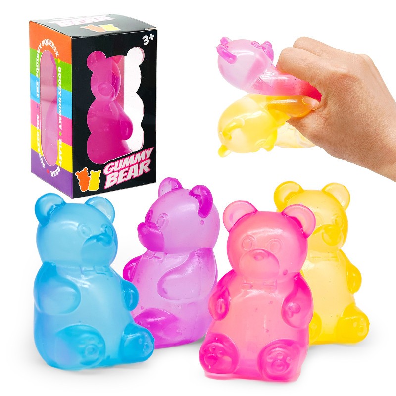 Needoh Bear Pinch Maltose Stress Ball | Slow Rising Squishy Sensory ...