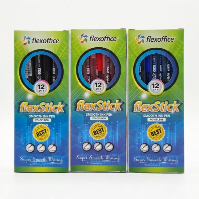 Flexoffice flexStick flexstok 0.5mm 0.7mm smooth ink pen FO-GELB08 ...