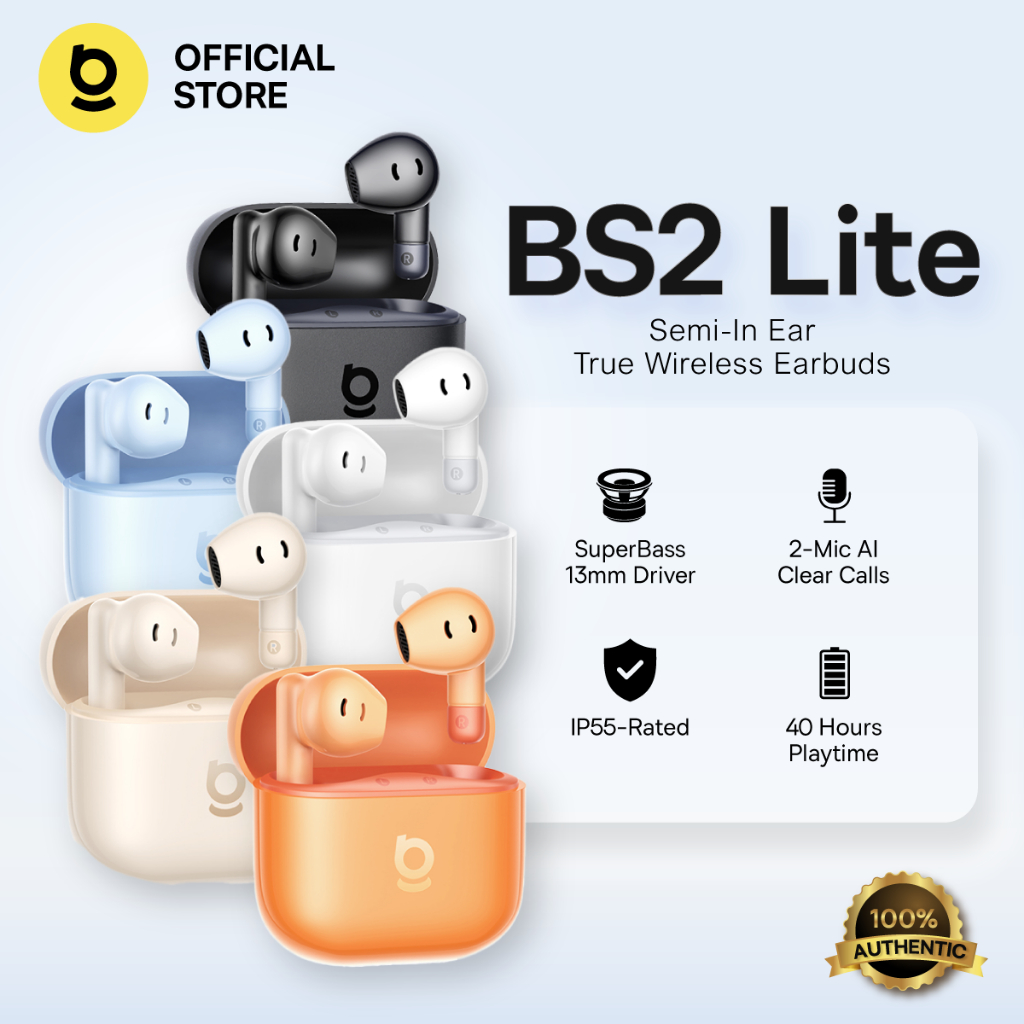 【Ship in 24H】Baseus Rich Bass BS2 Lite True Wireless Earbuds,BT 5.3 ...