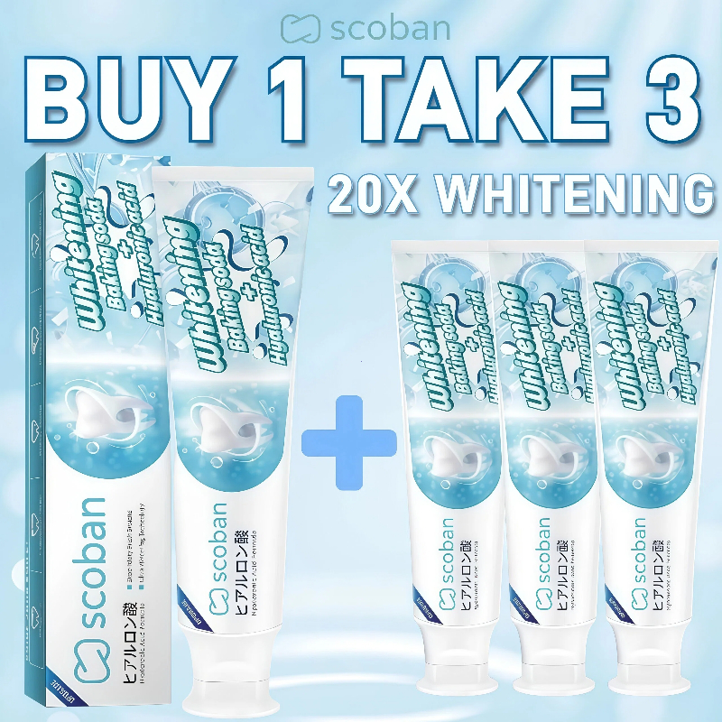 Scoban Teeth Whitening Toothpaste Peppermint Food Graded Family Baking ...