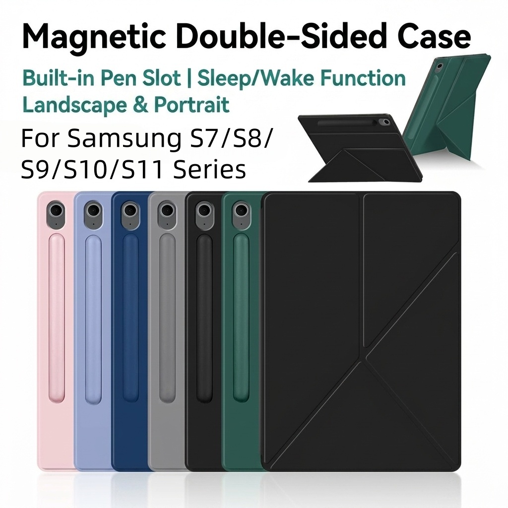 Magnetic Double-Side Attraction Protective Case Sleeve Shell Cover For ...