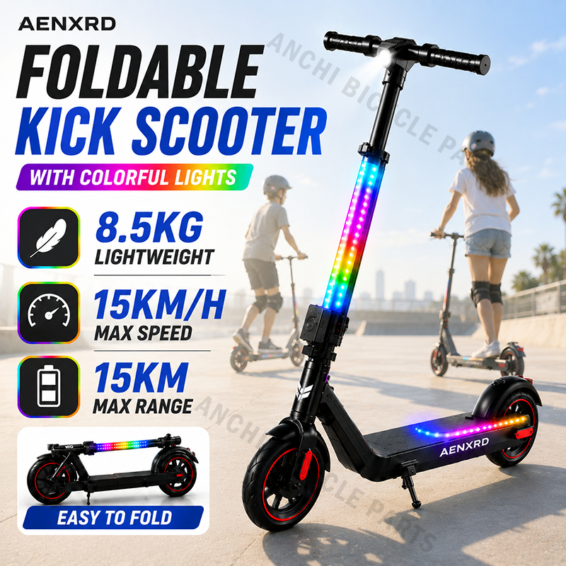 AENXRD LED Light Foldable Electric Scooter 4 Color Portable Urban ...