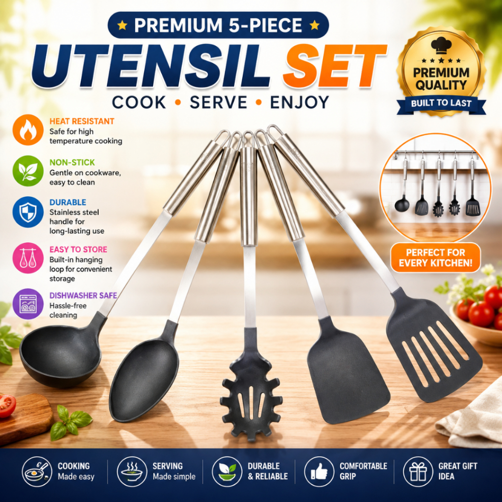 Master Chef Nylon & Steel Cooking Tool Selection silicone utensils ...