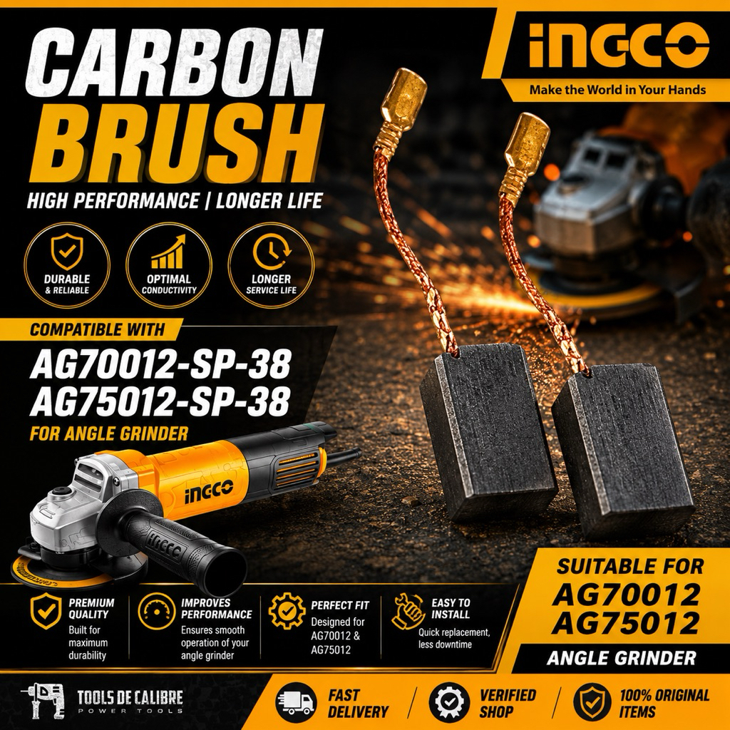 INGCO Carbon Brush For Angle Grinder AG70012-SP-38 | Shopee Philippines