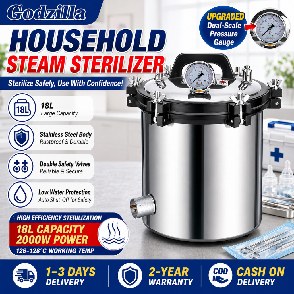 18L Stainless Steam Retort Machine Autoclave Medical Steam Sterilizer ...