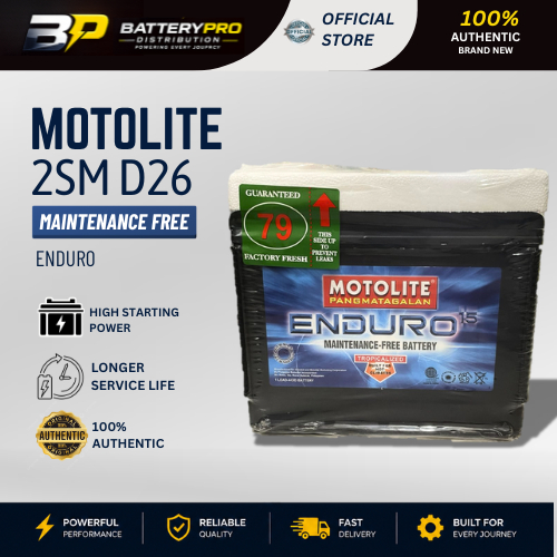 2SM / D26 / N50 MOTOLITE ENDURO BATTERY | Shopee Philippines
