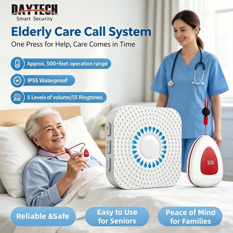 Daytech Wireless SOS Call Button | Emergency Help Alarm Bell ...