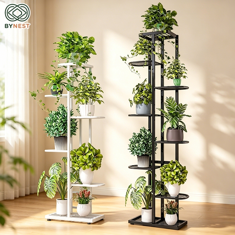 4/5/8 Tiers Plant Rack Display Shelf Plant Stand Outdoor Indoor Garden ...