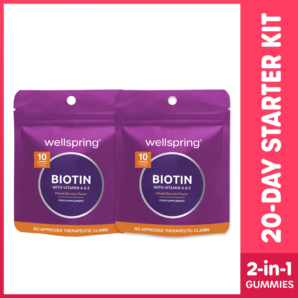 Wellspring 10PCS Biotin Gummies for Hair Nails Growth Healthy Skin Hair ...
