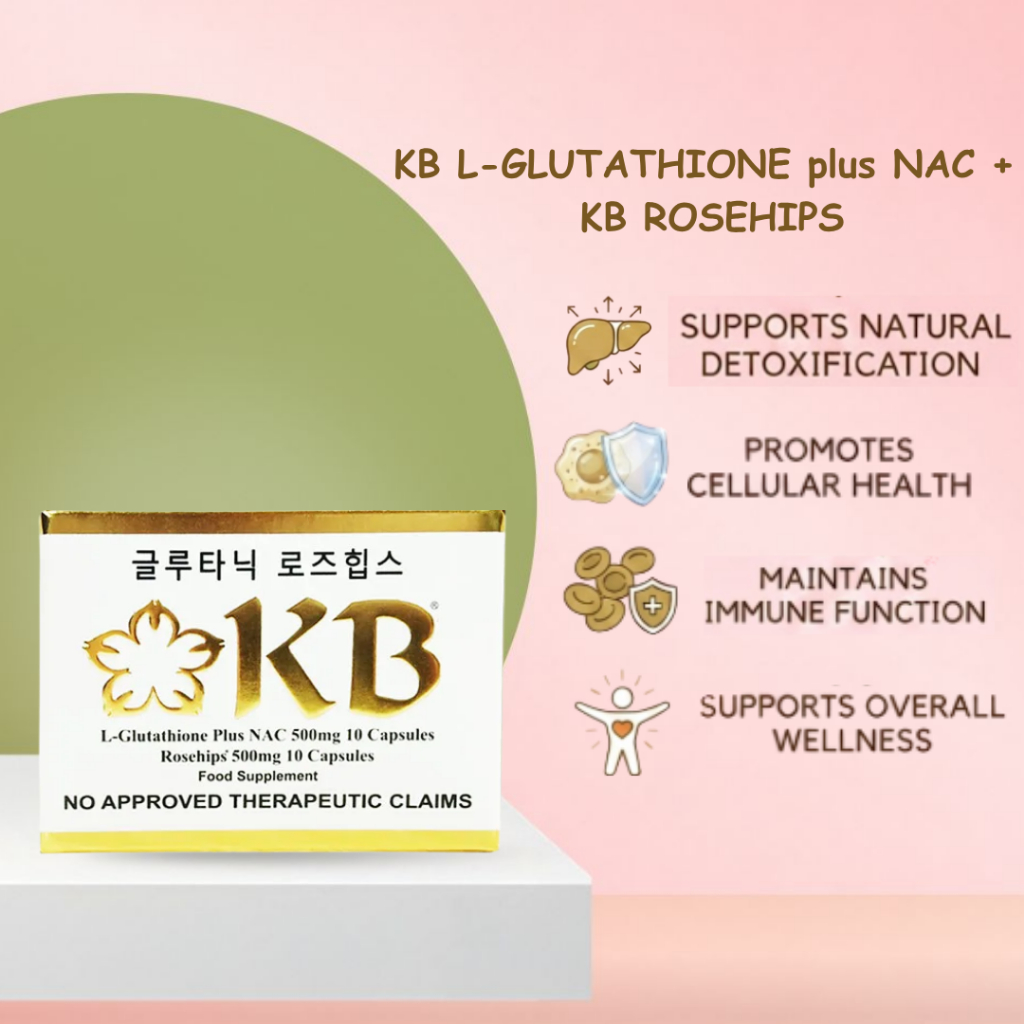kb glutathione with rosehips price L-Glutathione Plus NAC 500mg x 10 Capsules + KB 500mg x 10 Capsules Glutathione Reduced, 500mg تونر يقشر بلطف SIZE:35ml