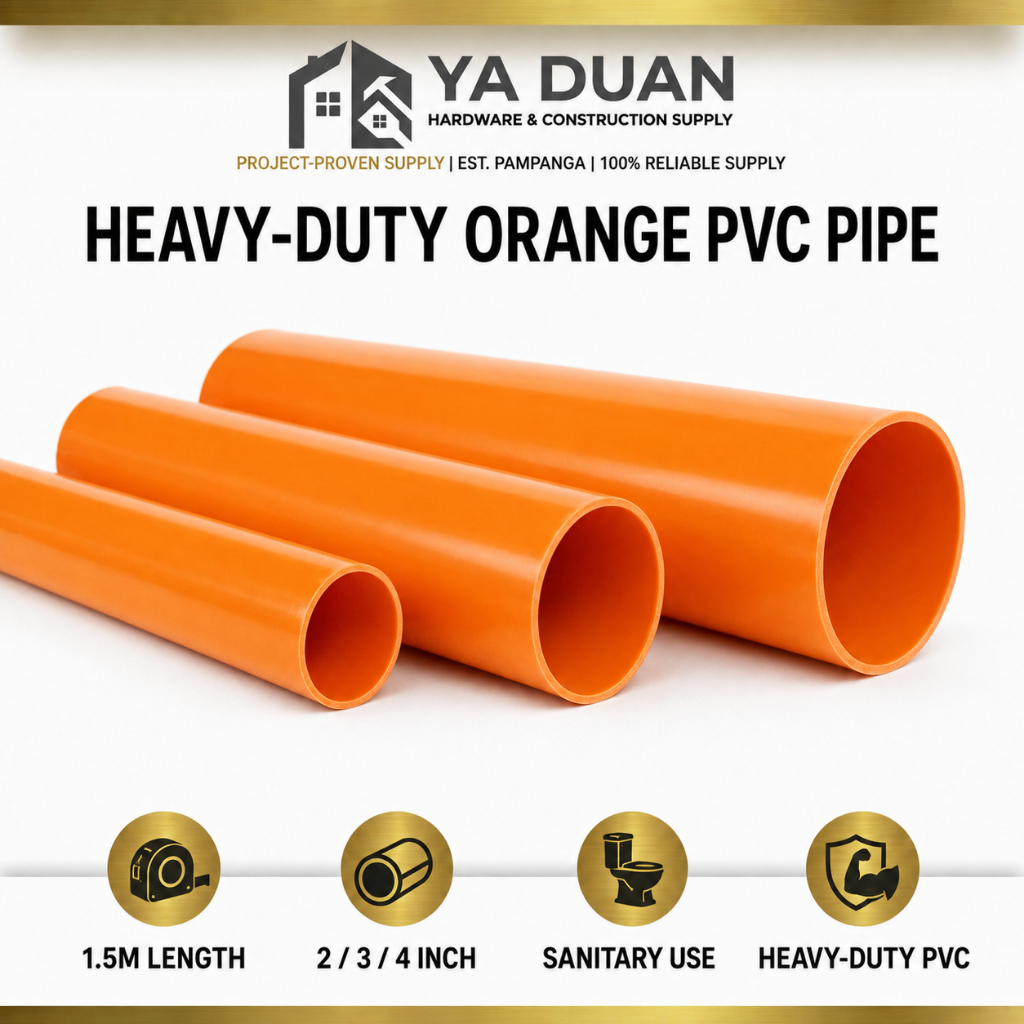 Orange PVC Pipe S-1000 1.5M 2in 3in 4in Heavy Duty Sanitary Drainage ...