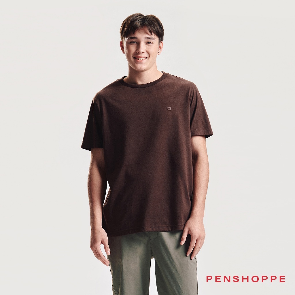Penshoppe Essentials T-shirt Regular Fit Cotton Blend Crew Neck Short ...