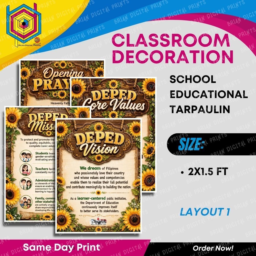 Classroom Decoration Deped Vision Opening Prayer Core Values Missions ...