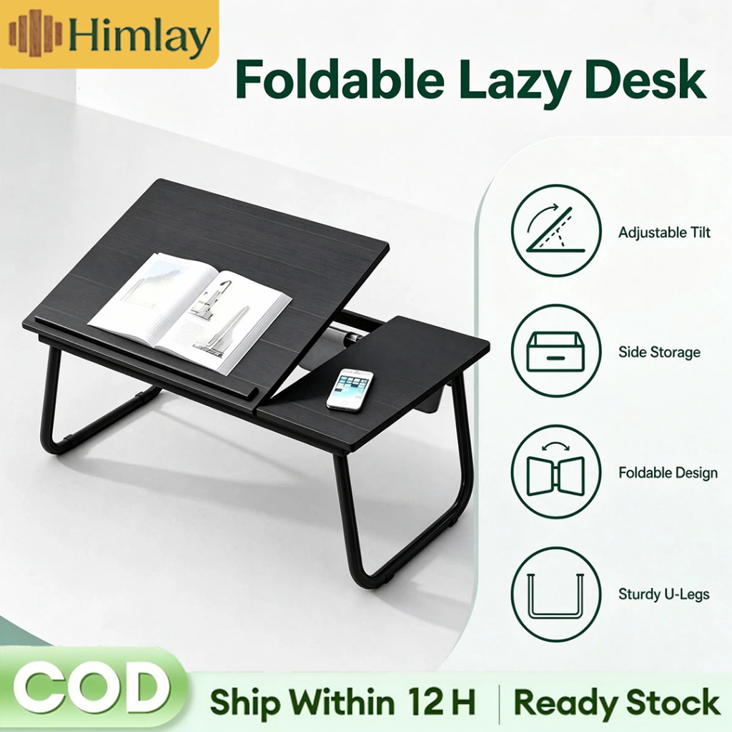 COD Foldable Laptop Table – Mini Study Desk Bed or Office Wooden Table ...