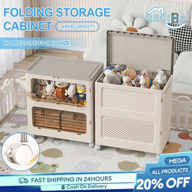 RECIBA 160L Large Capacity Toy Storage Box Foldable Organizer Container ...