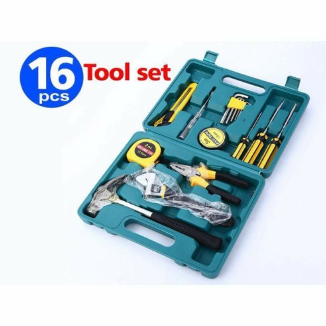 DIY Tools 16 pcs Handy Tool Set 16pcs Tools Set Professional Hardware ...