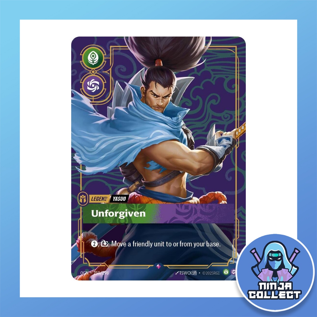 259/298 Yasuo - Unforgiven Legend Holo Origin (OGN) Riftbound TCG Card ...