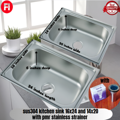 SUS304 STAINLESS KITCHEN SINK (LABABO) 16X24 AND 14X20 with PMR ...