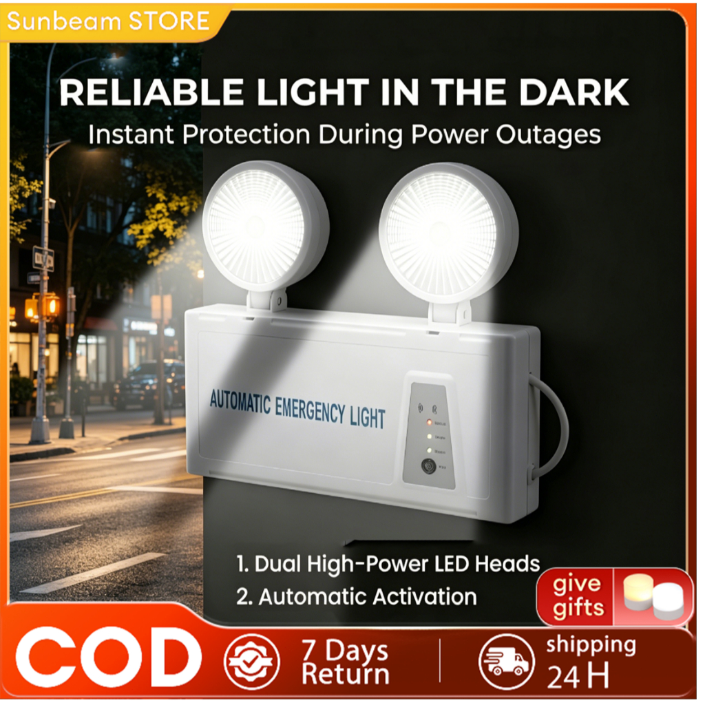 Available now Emergency Light LED light Twinhead Rechargeable Emergency ...
