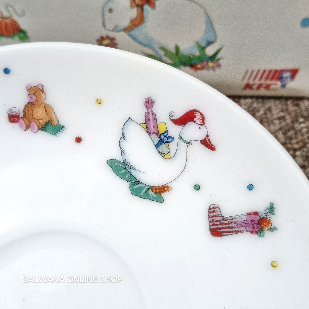 1994 KFC CHRISTMAS CERAMIC CUP AND SAUCER DUO • JAPAN SURPLUS