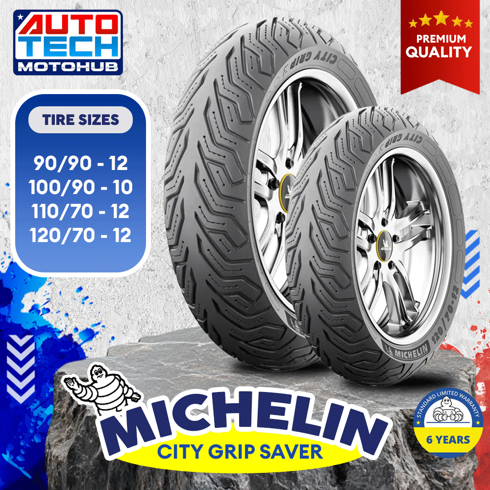 MICHELIN CITY GRIP SAVER RIM 10 RIM 12 BURGMAN GIORNO FAZZIO Motor Car ...