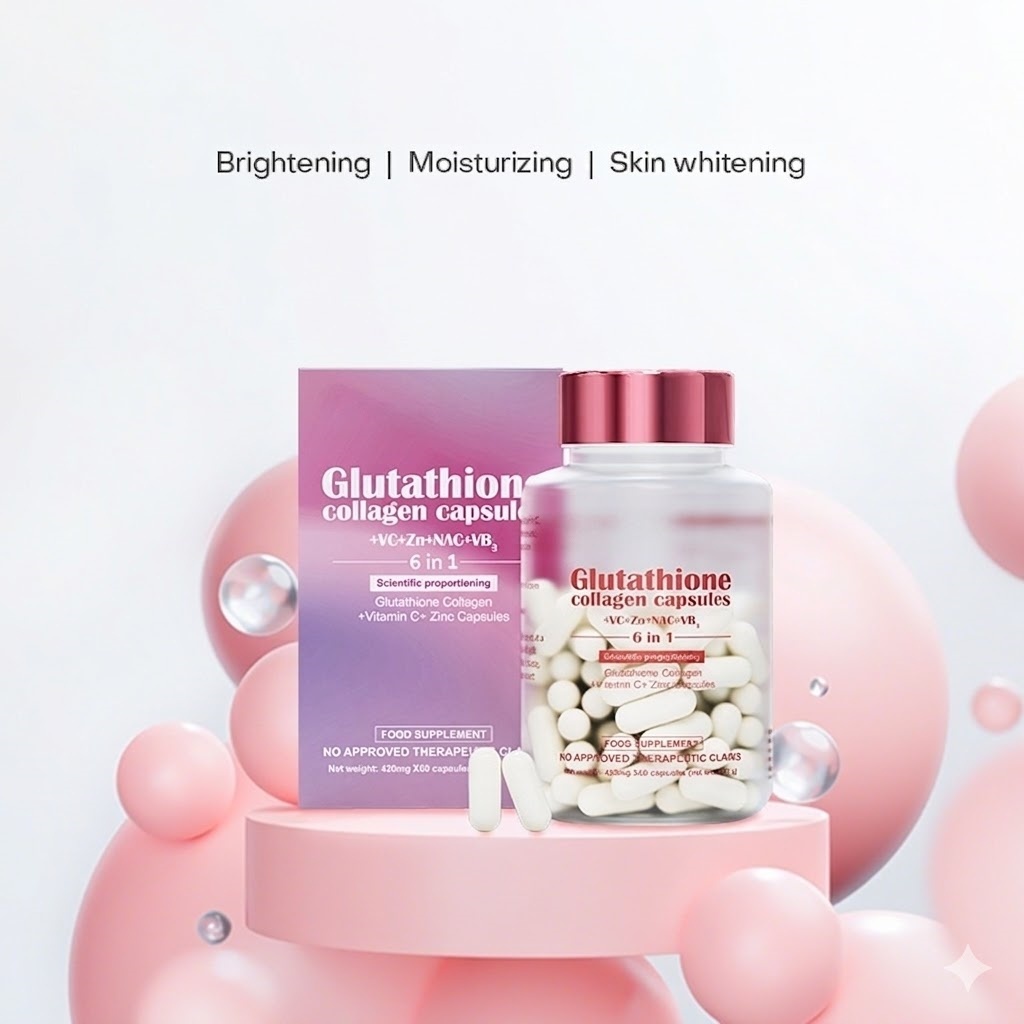 Glutathione Collagen Capsules with Zinc, Vitamin C, Niacin (Vitamin B3) 60  Capsules