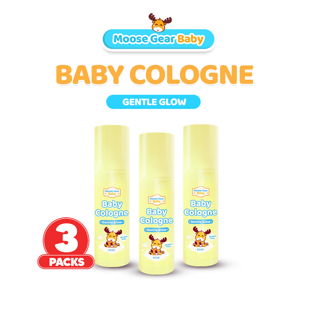Moose Gear Baby Cologne 60ml 3PCS Gentle Formula Green Fruity Floral ...