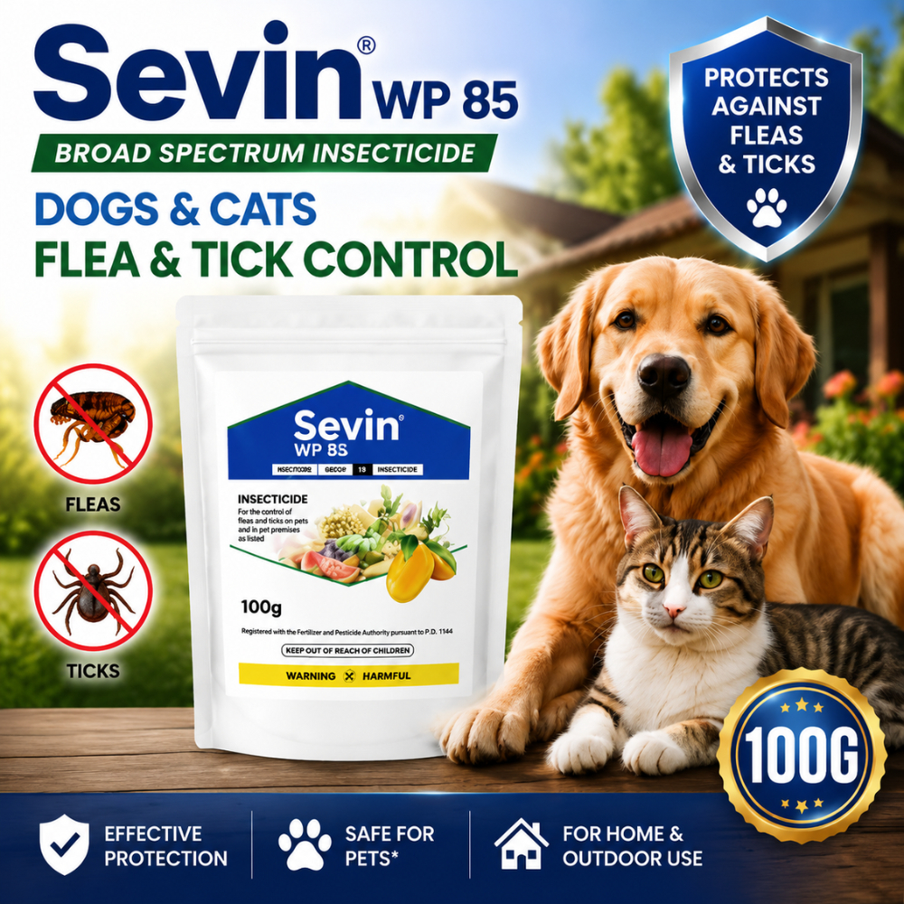 [100g Zip Bag] Carbaryl Sevin WP85 Insecticide Powder Flea Tick Control ...