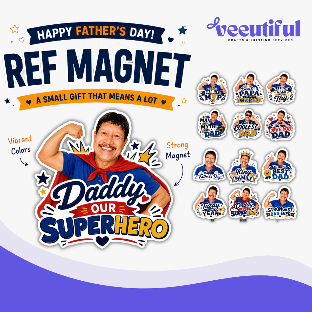 Personalized Father’s Day Ref Magnet | Custom Photo Magnet Gift for Dad ...