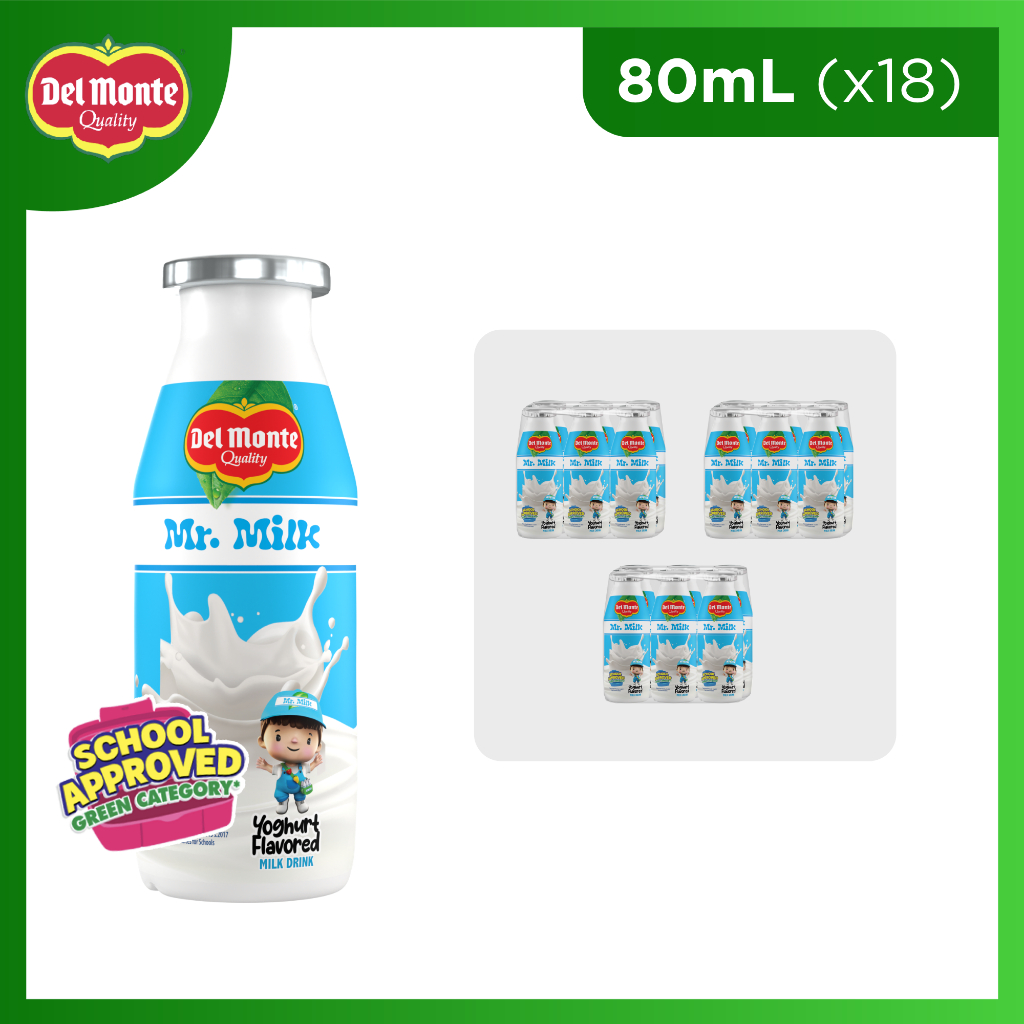 Del Monte Mr. Milk Plain Yoghurt Flavored Milk Drink That Kids Love ...