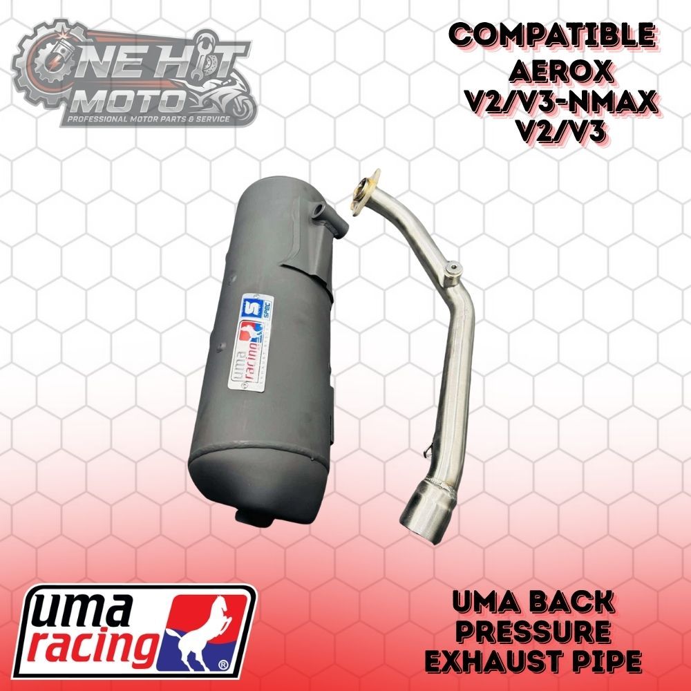 UMA Back Pressure Exhaust Pipe AEROX V2 / V3 / NMAX V2 V3 | Shopee ...