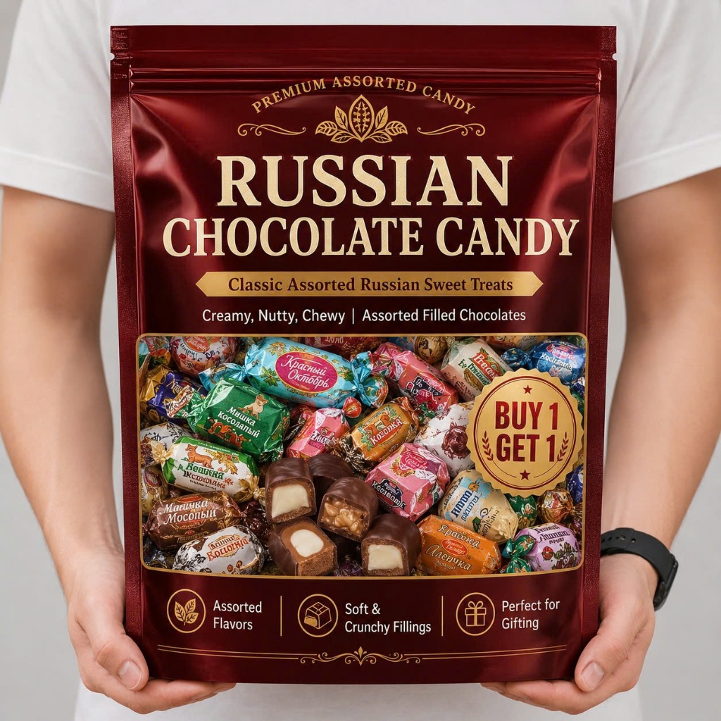 Buy 2kg Get 2 kg Russian Chocolate Mixed Fructose Candy 500g ...