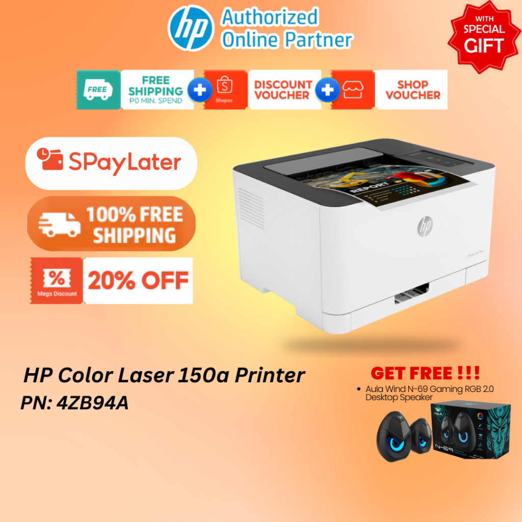 HP 150a Color Laser Printer Single Function P/N:4ZB94A | Shopee Philippines